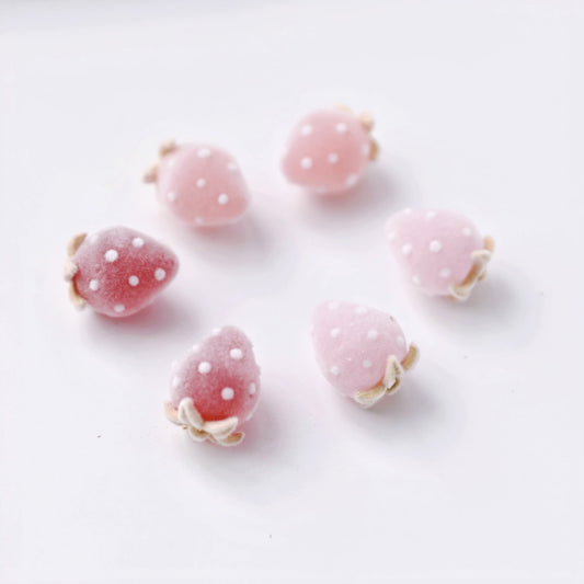 Zipper Charm -  sugar-frosty strawberry (pale pink)