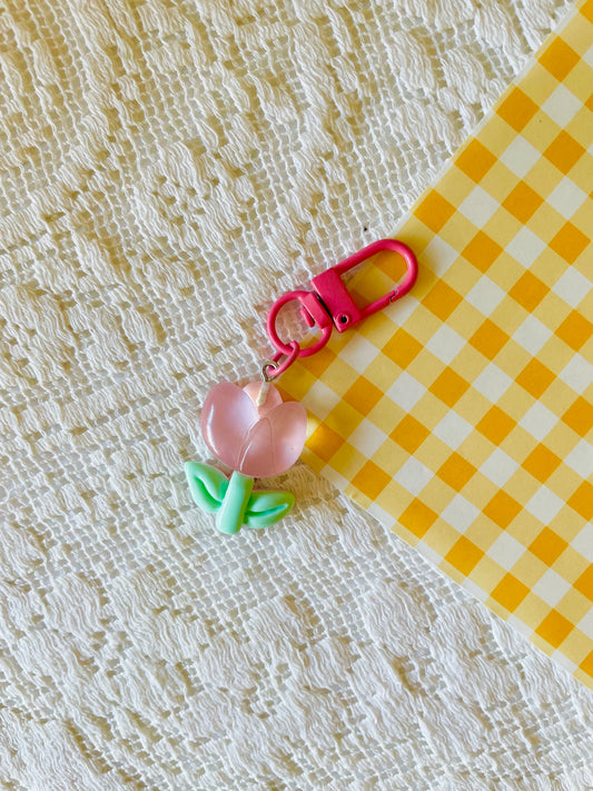 Zipper Charm -  tulip (light pink)