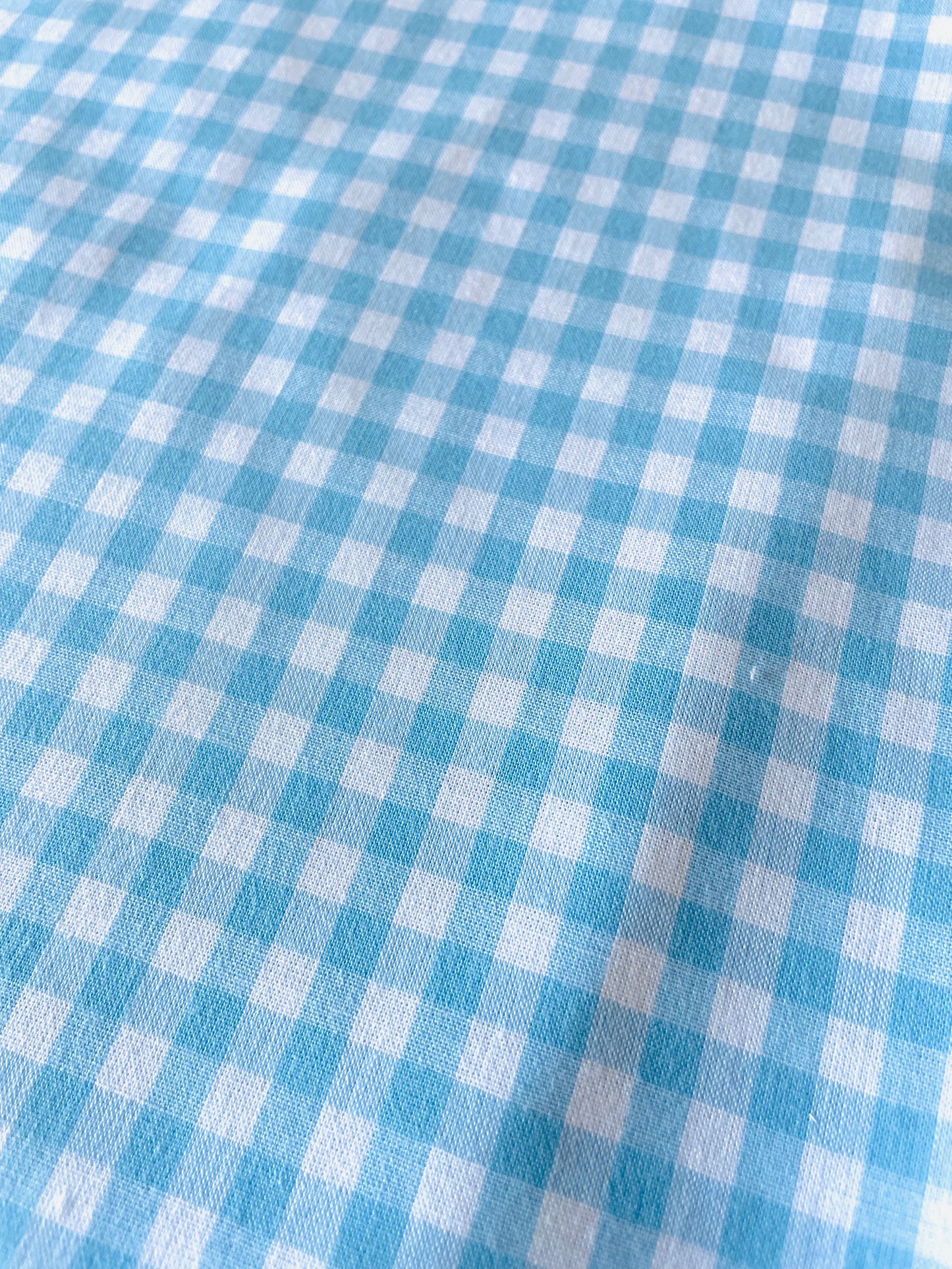 YUWA - Pre-dyed gingham check fabric (light blue)