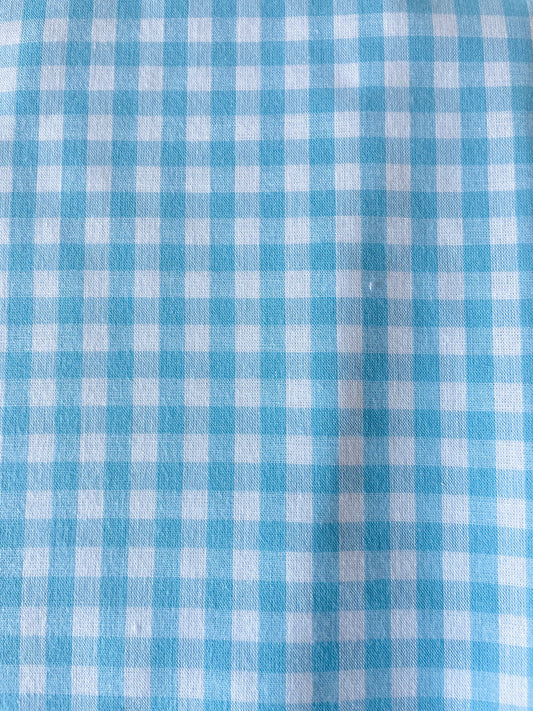 YUWA - Pre-dyed gingham check fabric (light blue)