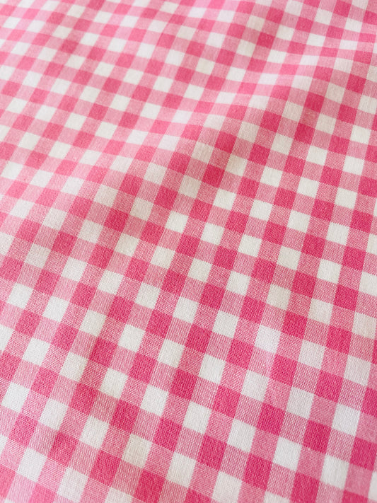 YUWA - Pre-dyed gingham check fabric (pink)