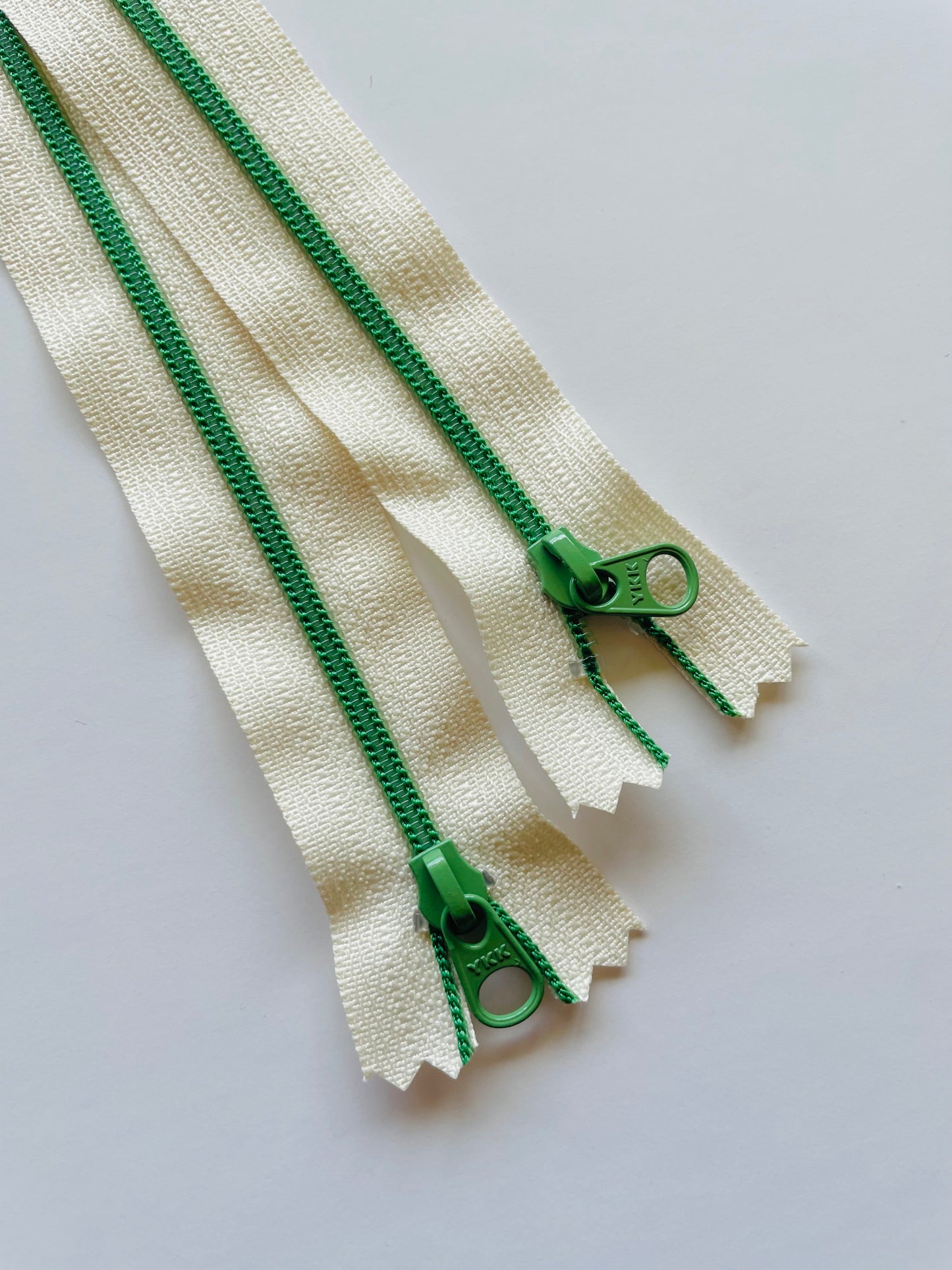 ZIPPER BUNDLE - Off white/green (8"/20cm)