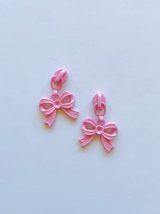 Continuous zipper slider set - Bow (pink)