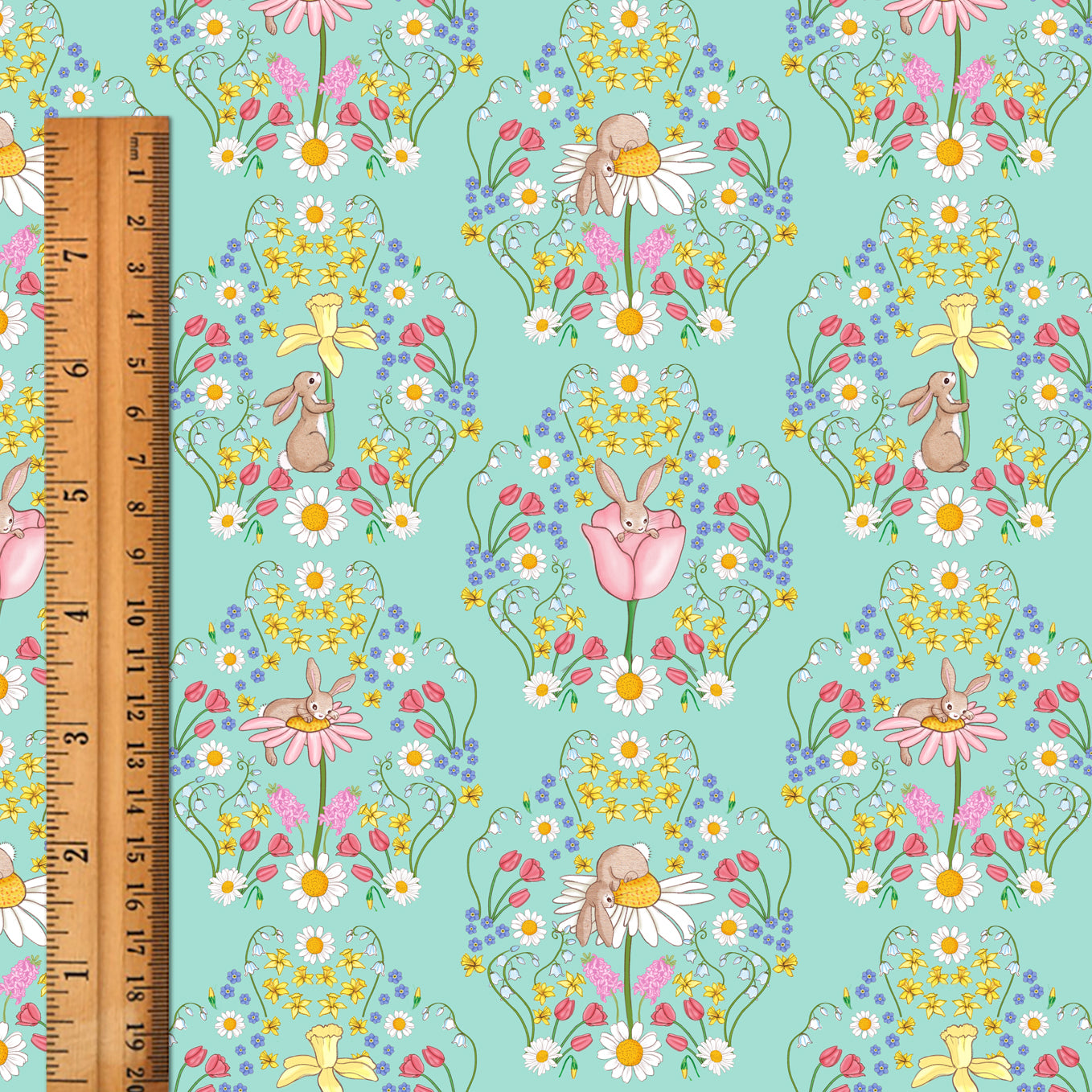 Belle & Boo - - Spring Damask (Extra wide) – Rose Garden Patchwork