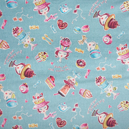 Hight Tea Lady (turquoise)-- Miyako Kawaguchi