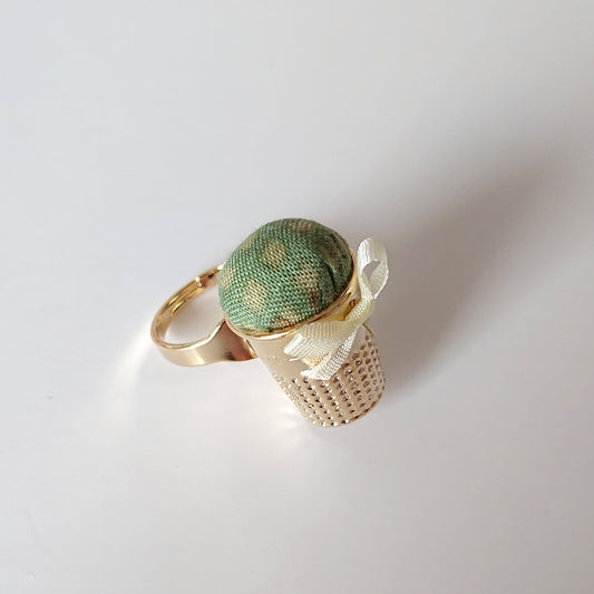 Little House PIn Cushion Ring - Gold