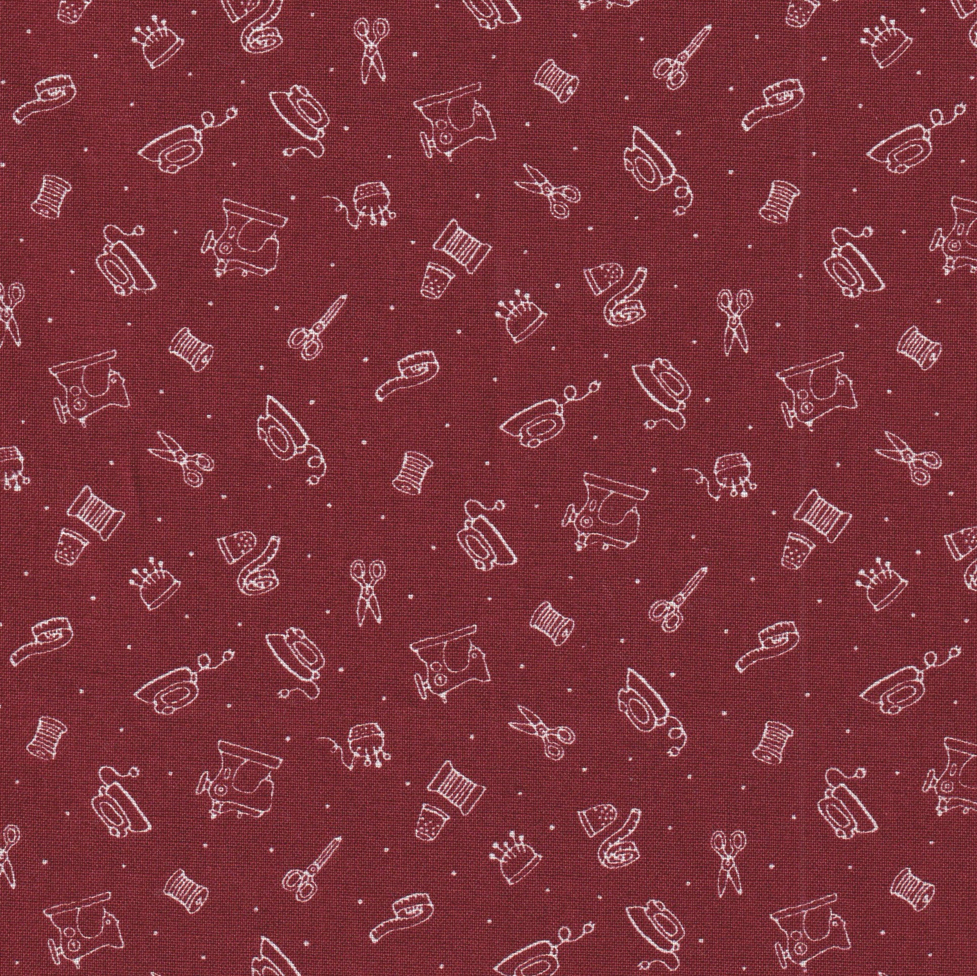 American Country 21 -- Little Notions (dark red) – Rose Garden Patchwork