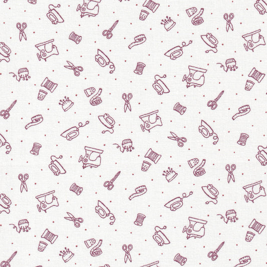 American Country -- Little Notions (off white/red)