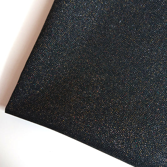 Solid Colour Fabric with Glitters -- Black
