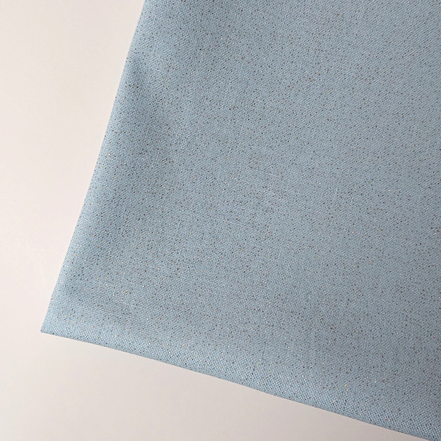 Solid Colour Fabric with Glitters -- Light Blue