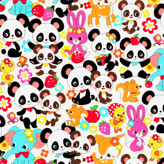 Panda and Friends (white) (1/2 meter)