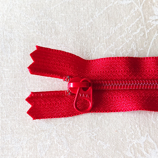 YKK Candy Color Zipper -- Red(20cm/8in)