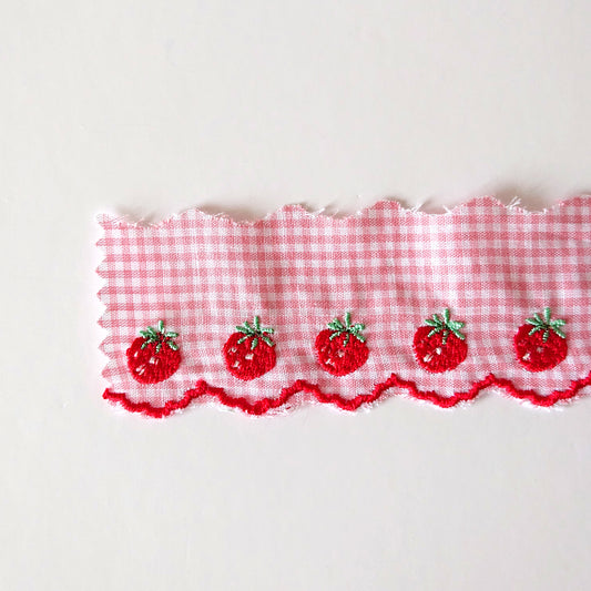 Embroidered Strawberry Ribbon - by Atsuko Matsuyama