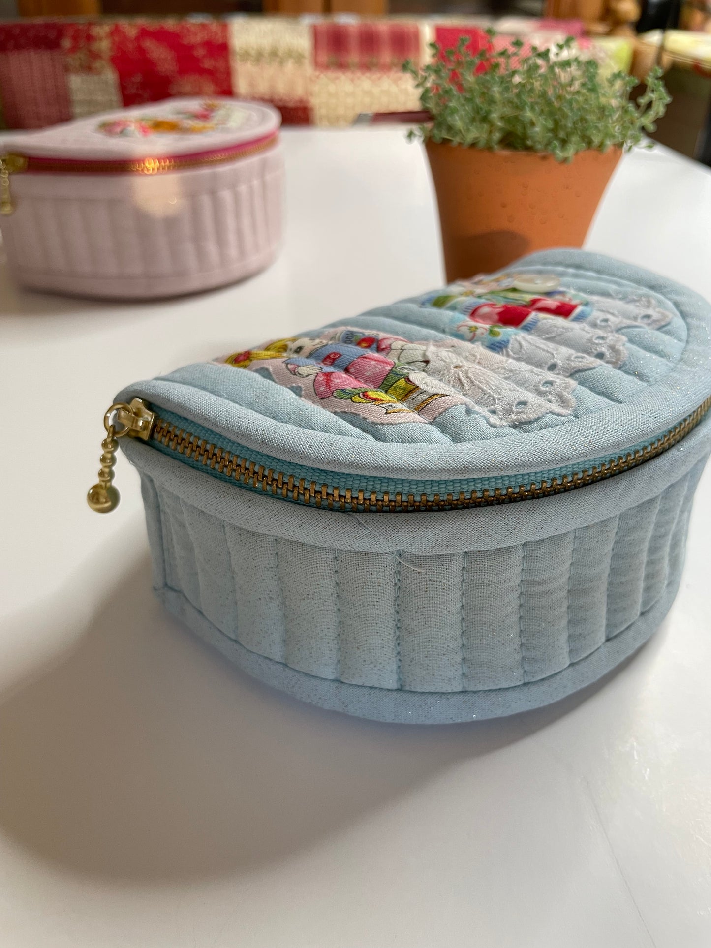 Sewing Kit -- SWEET SEWING BOX -- Blue