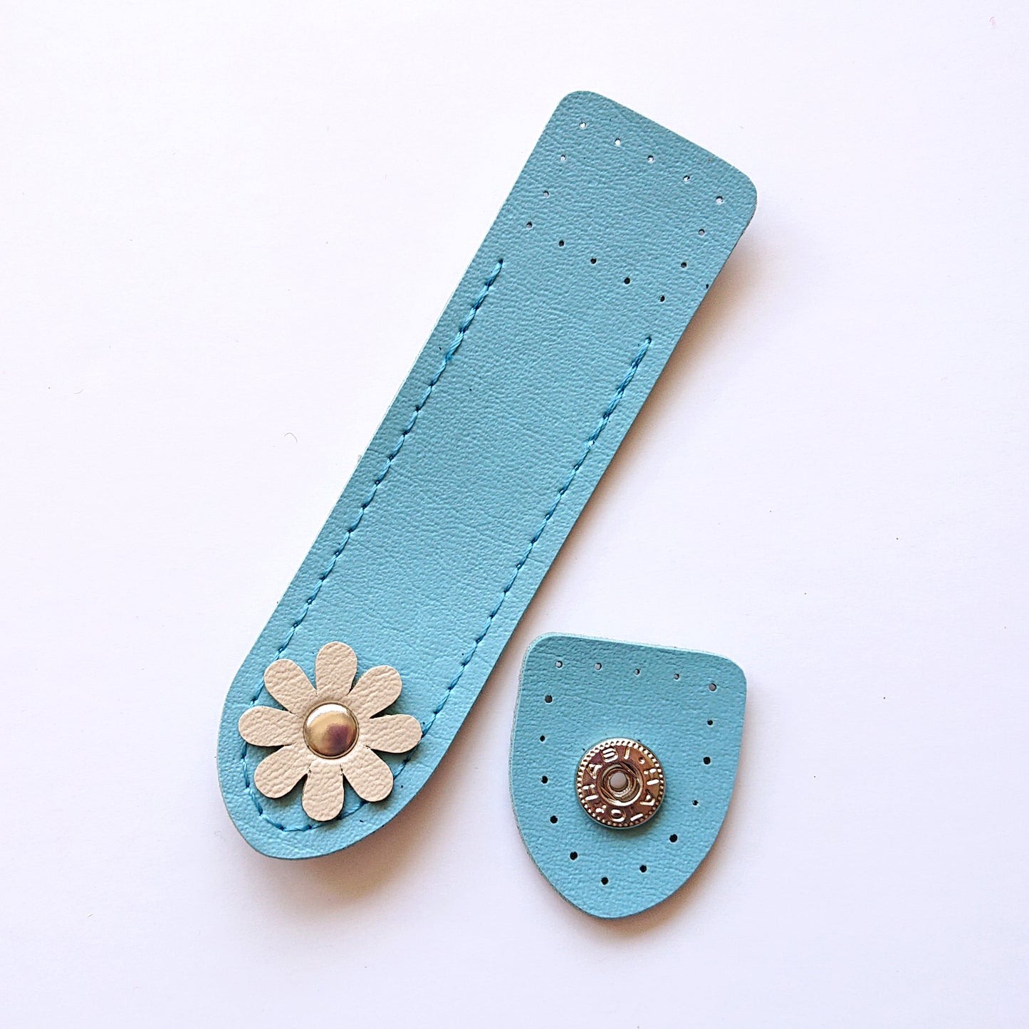Wallet/Case Closure Snap Strap - Floral (Blue)