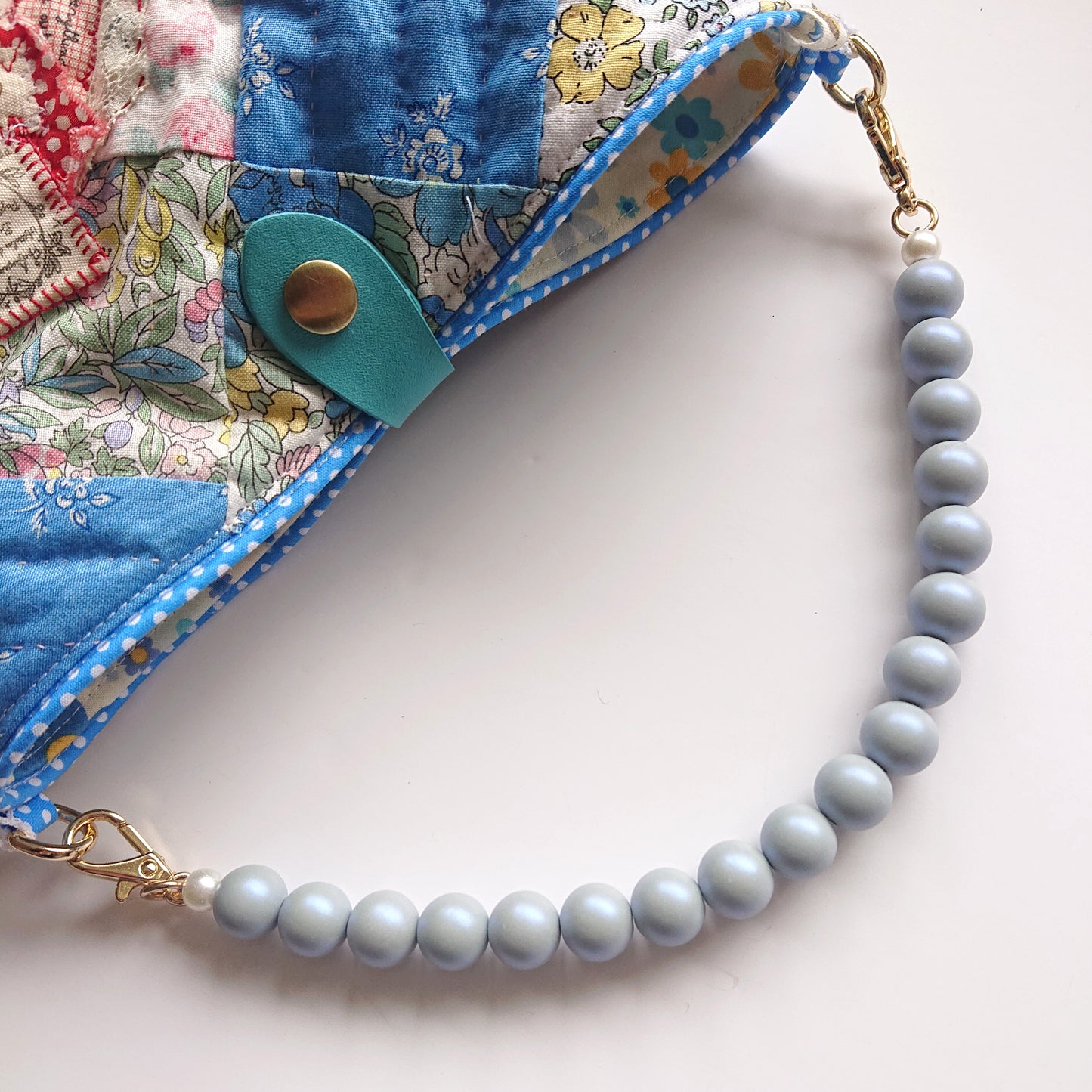 Bag Handles - Round Beads Handle (glittering Gray)