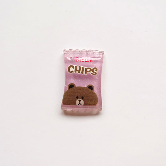 Zipper Charm - Crisps/Chips (lilac)