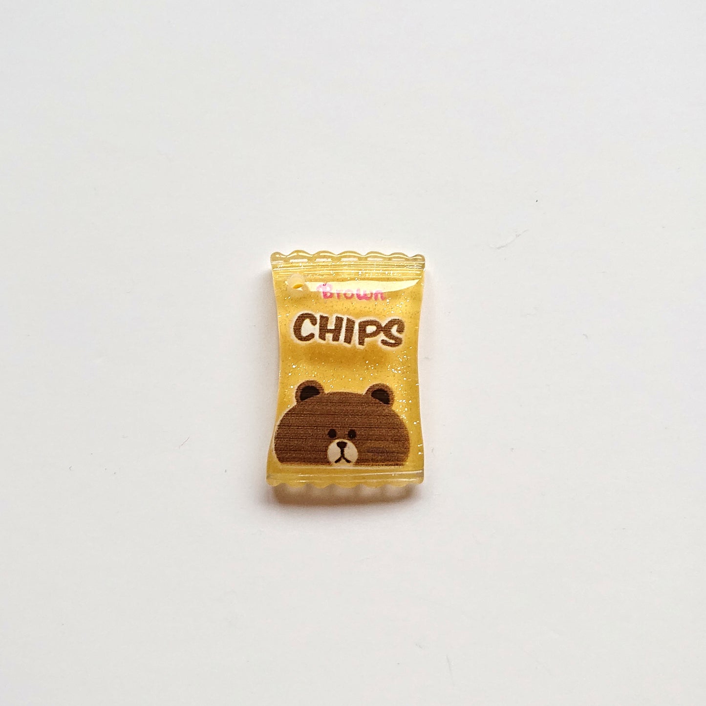Zipper Charm - Crisps/Chips (yellow)