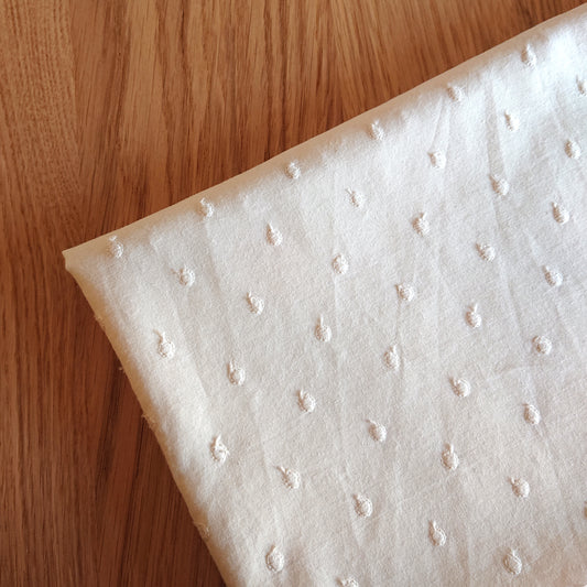 Embroidered Cotton Fabric -- Simply Dots (Extra wide)