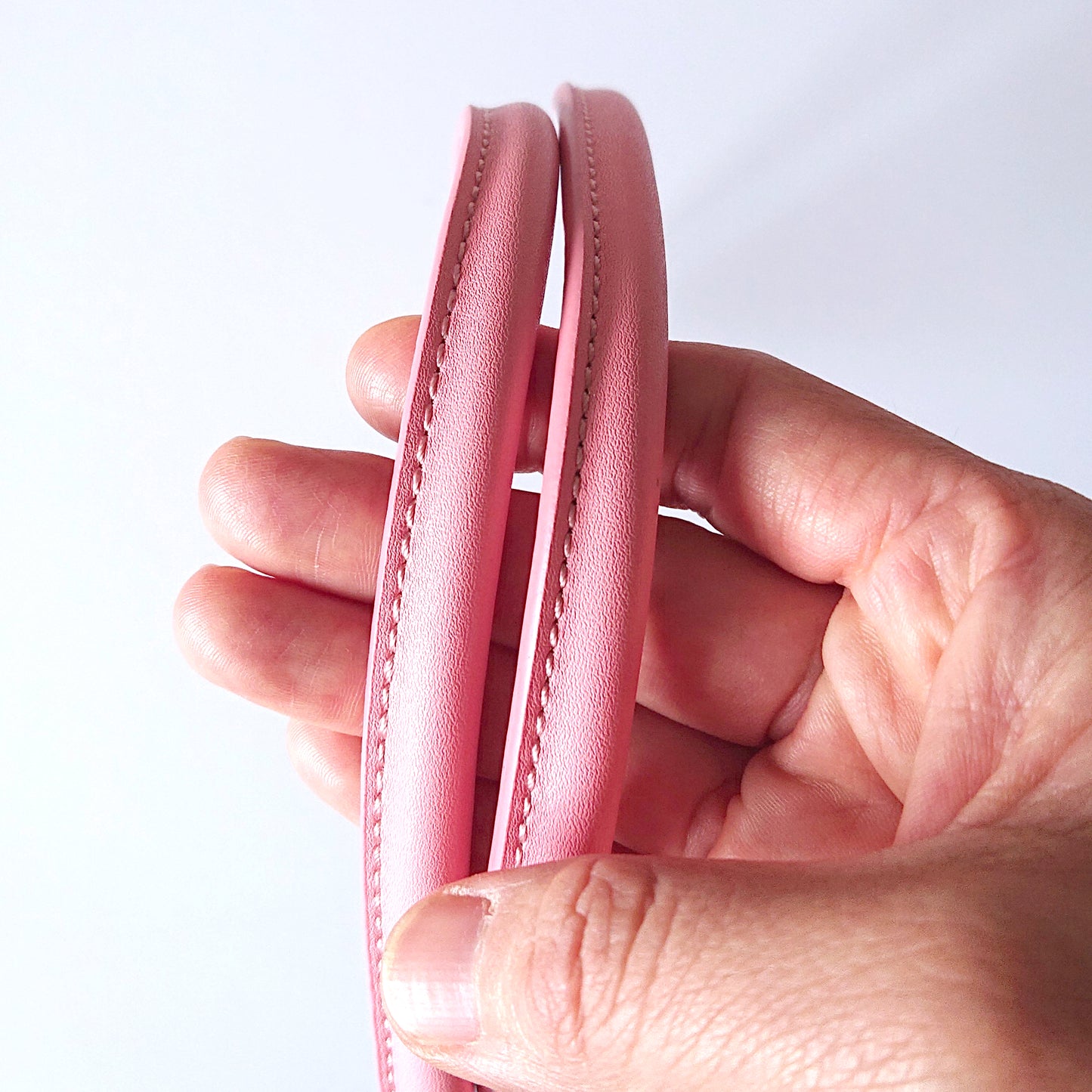 Leather Bag Handles - Candy Pink