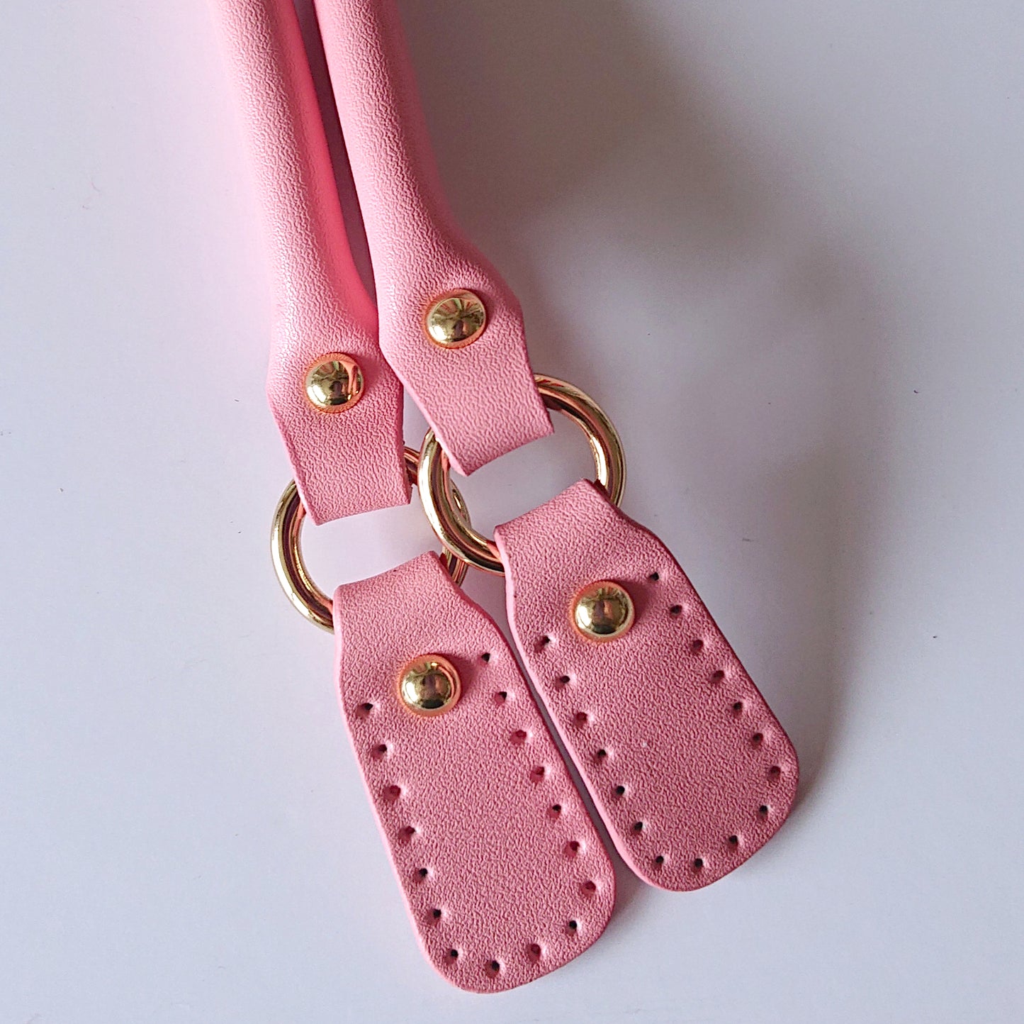 Leather Bag Handles - Candy Pink