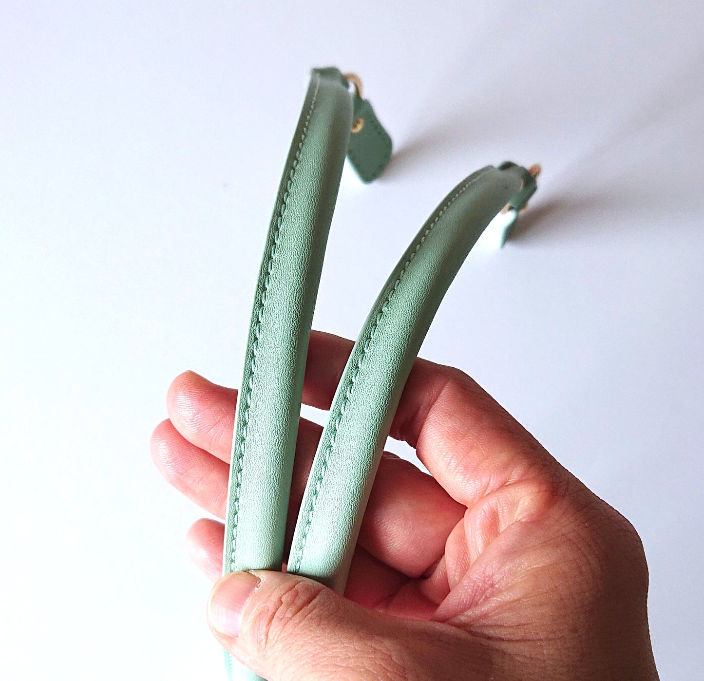 Leather Bag Handles - Turquoise