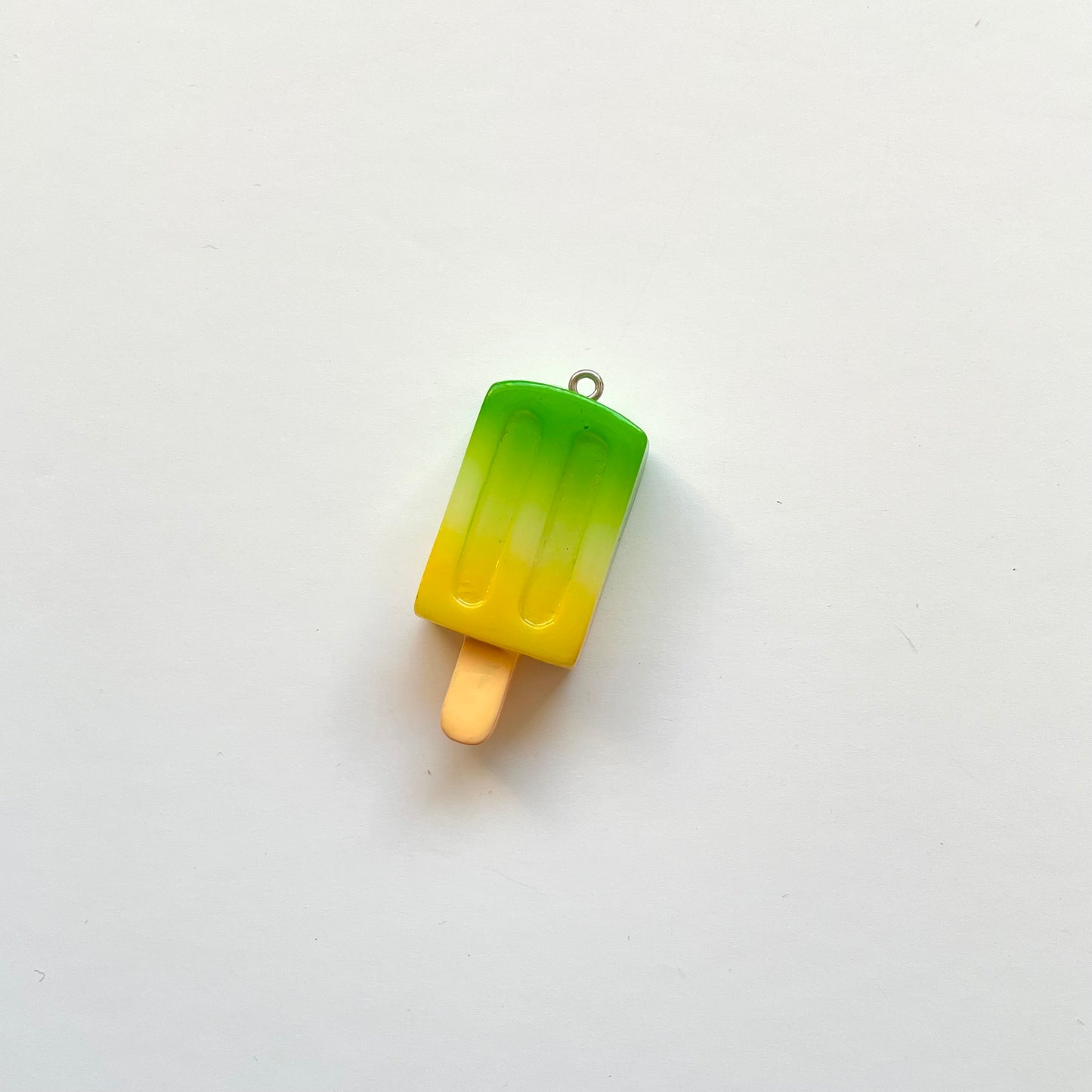 Zipper Charm -  Ice Lolly (yellow/green)