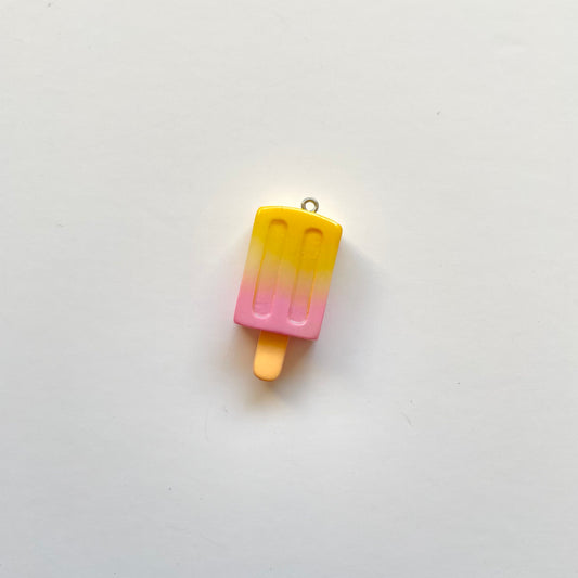 Zipper Charm -  Ice Lolly (yellow/pink)