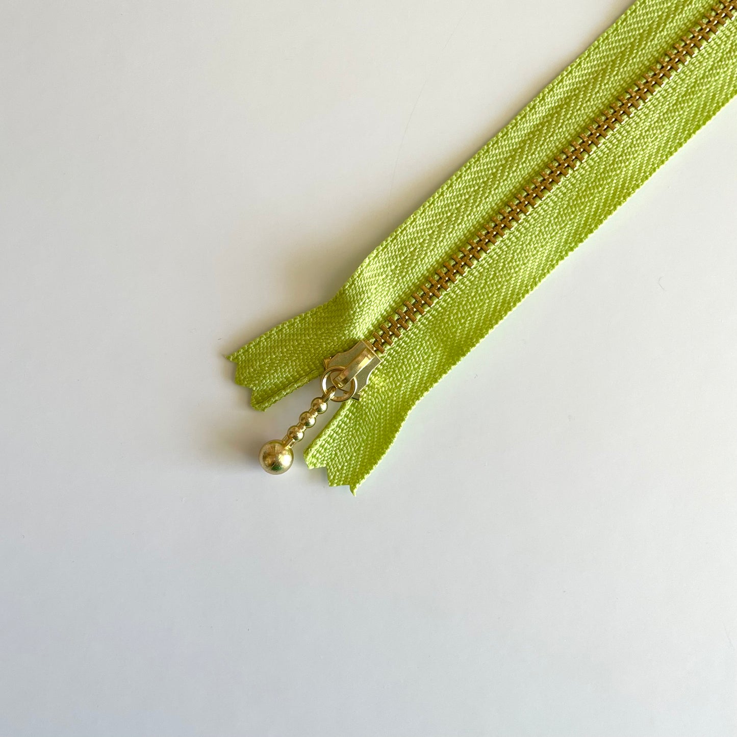 YKK Metalic Zippers with Water-drop Pull - Light Green (8"-20CM)