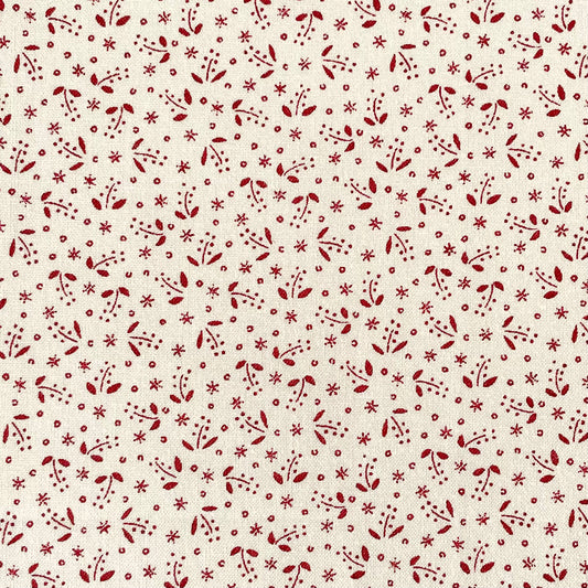 American Country 22-- Little Star Flowers (off white/ red)