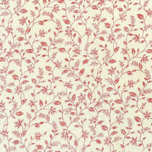 American Country 22-- Little Leaves (cream/red)